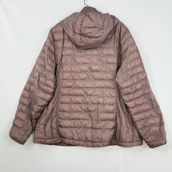 32 Degrees Heat Womens Hooded Down Puffer Packable Taupe Jacket Size 2X - Picture 3 of 16
